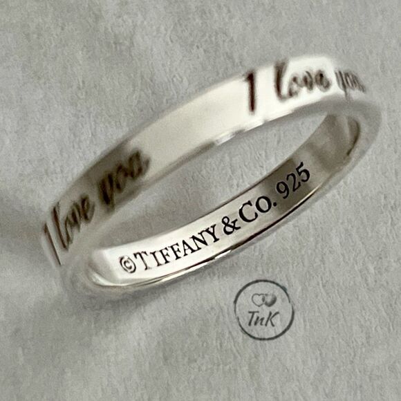 Tiffany & Co. Retired Notes "I Love You" Ring - Sterling Silver - Size 5 - Picture 6 of 16